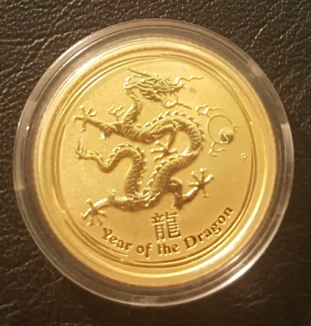 2012 Australia 1/10 oz Gold Lunar Dragon Series 2