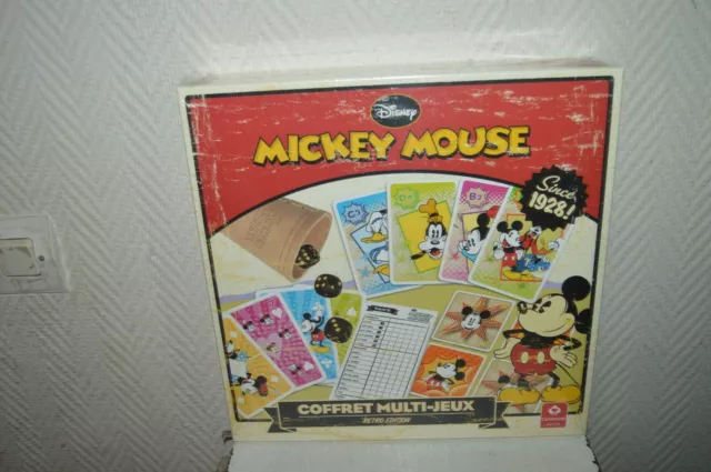 Coffret Multi Jeux Mickey Mouse Disney Retro Edition Neuf Boite By Cartamundi