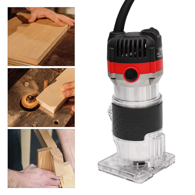 Fafeims Handheld Router Plunge Base Durable Aluminum Alloy Trimmer for 65mm Trimming Machine, Wood Handle for Comfortable Operation Fafeims Handheld Router Plunge Base Durable Aluminum Alloy Trimmer for 65mm Trimming Machine, Wood Handle for Comfortable Operation