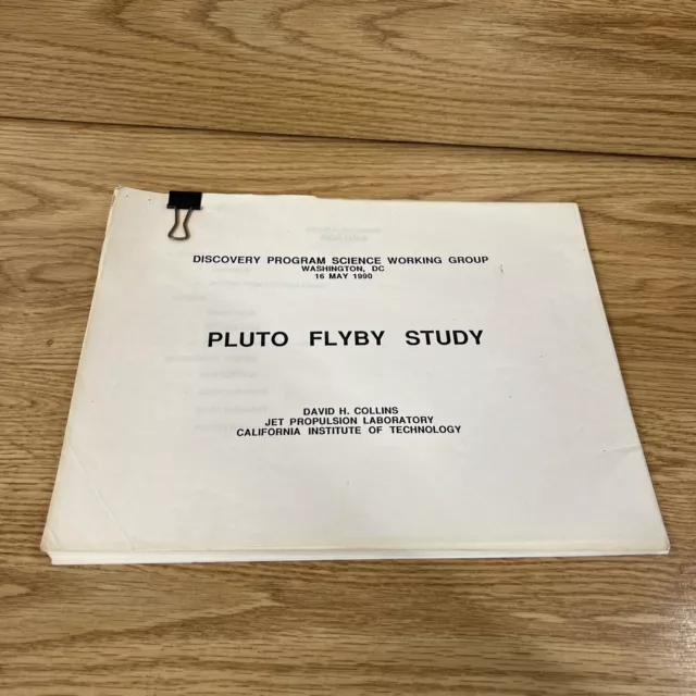 Pluto Flyby Study Jet Propulsion Laboratory  1990 looseleaf Pamphlet