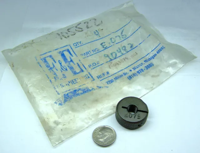 E & E Eng E-075 Nos 5/16-24T Switch Dog Split Nut W Lock Screw Black Oxide Knurl