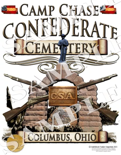 Camp Chase, Confederate Cemetery, Ohio American Civil War themed art print