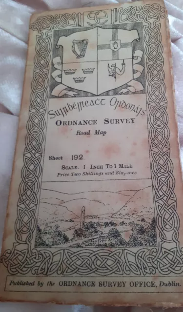 Antique Irish  Road map Ordnance Survey Map of Cork & Kerry 1903