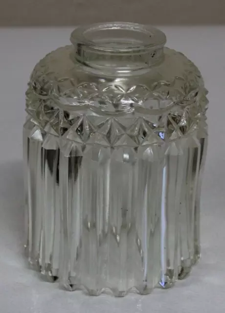 Vintage Clear Art Deco Ornate Lamp / Light Shade Ceiling / Wall 2 1/4" Fitter