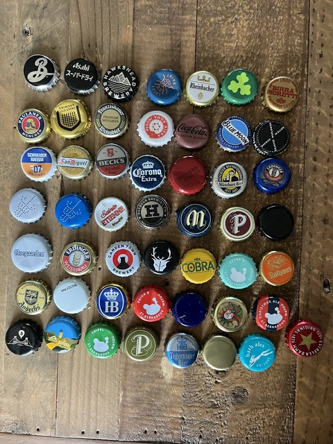 50 Gebrauchte Bierflaschentops Kappen Craft Bier - Alle Verschiedenen - Kunst & Handwerk
