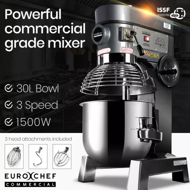【EXTRA10%OFF】EUROCHEF Planetary Mixer 30L Commercial Stand Cake Kitchen