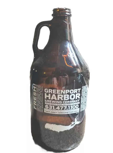 Growler EMPTY Greenport Harbor Brewery Beer Jug Long Island New York NY Bottle