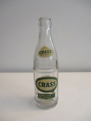 VINTAGE COCA COLA Crass Beverages 10 oz ounce Clear Soda Cola ...