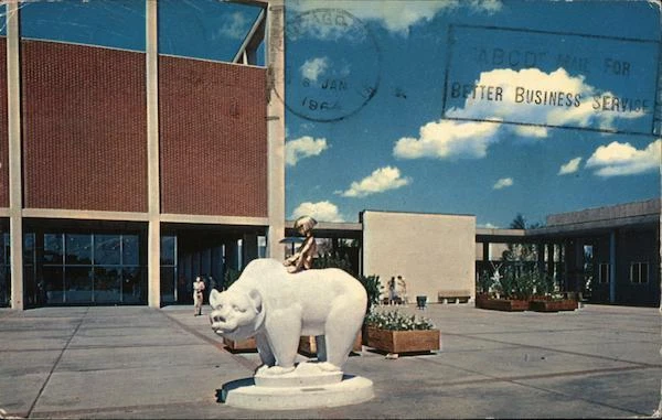 1964 Detroit,MI Northland Center Wayne County Michigan Chrome Postcard 4c stamp