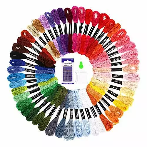 SOLEDI Stickgarn Embroidery Floss Multifarben Weicher Polyester Perfekt für B...