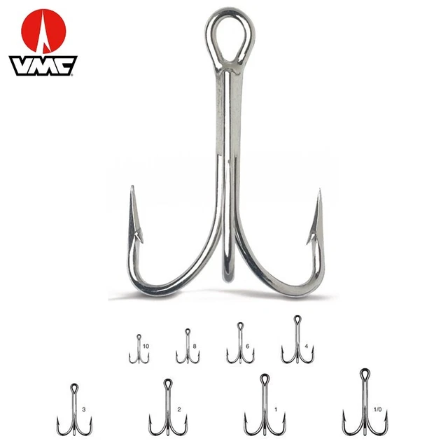 5 hameçon triple n 2 ref 9620 vmc pêche carnassier