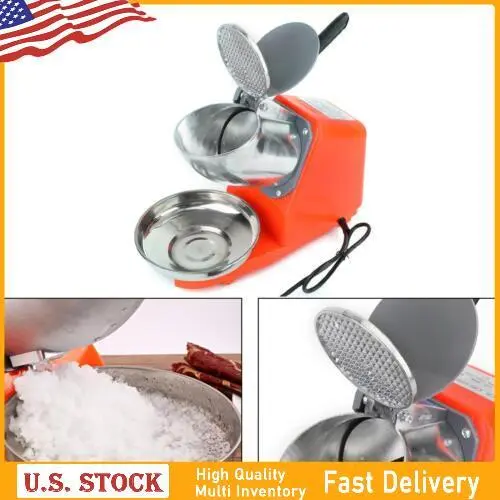 300W Electric Ice Crusher Machine Shaver Shaved Ice Snow Cone Maker 143lbs RL