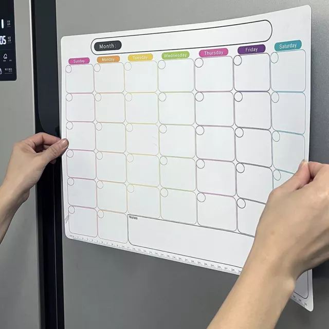 Stay on Top of Your Tasks with this Magnetic Fridge Calendar Monthly Planner