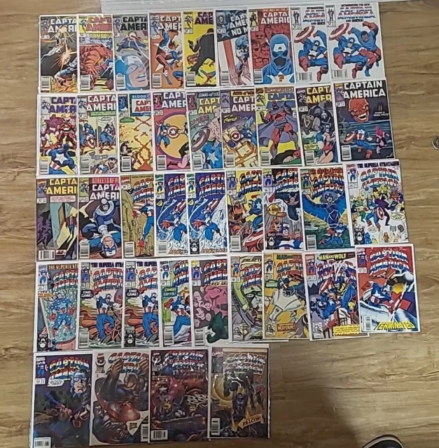 CAPTAIN AMERICA lot Set Collection Of 40 Comics Range 305-418 + Liefeld 4 6