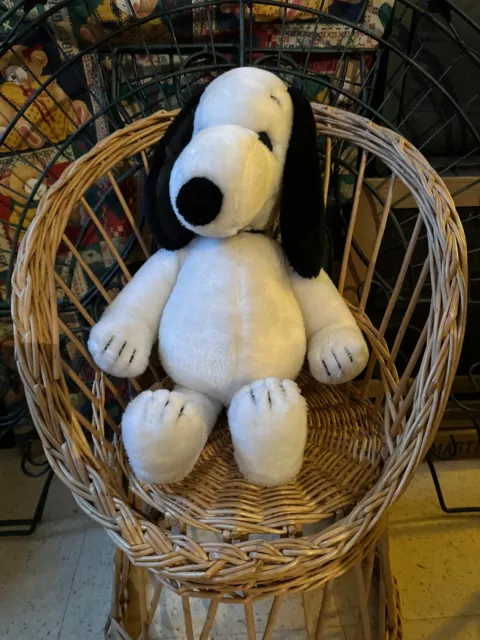 GRANDE PELUCHE SNOOPY VINTAGE - 1968 - 47 cm - EXCELLENT ETAT