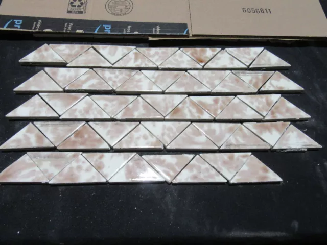 ~ Lot Of 53 Antique Victorian Trent Tiles ~ 1.5 X 3 ~ Architectural Salvage