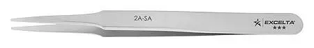 EXCELTA 2A-SA Tweezer,Flat,4-3/4 in. L,SS,1/16 in. Tip 2