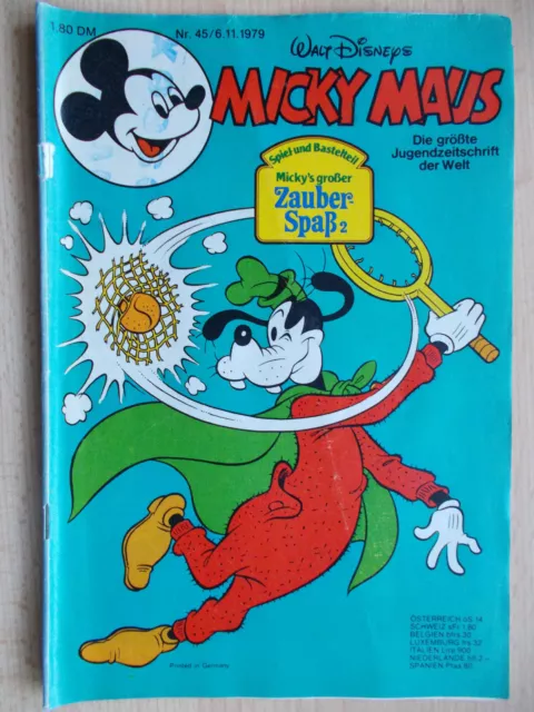 Comics, Hefte, Micky Maus, Nr. 45  / Jahrg.1979,  Walt Disneys,
