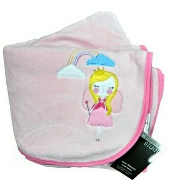Coperta Catherine Lansfield Rosa Fata Principessa 120cmx150cm Bambini Morbida