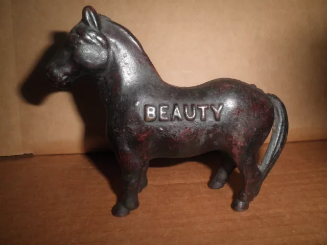 Great old original cast iron "Beauty"  Horse still bank, Arcade 1910 - 1932