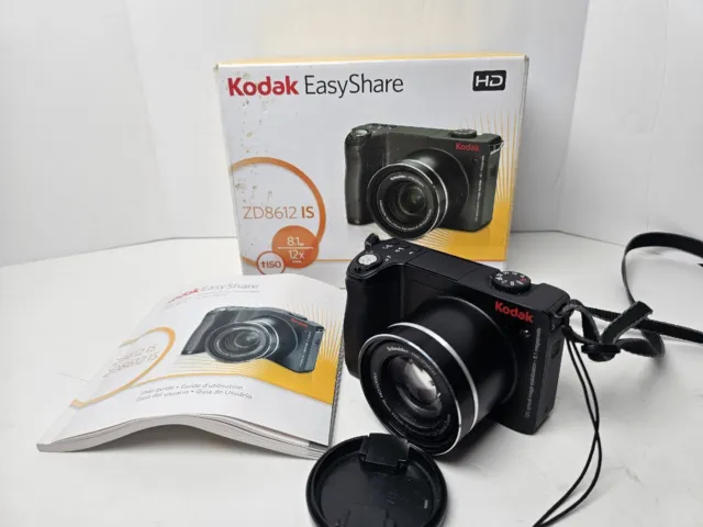 Kodak EasyShare ZD8612 IS 21x Zoom Digital Camera Black Near Mint with Box
