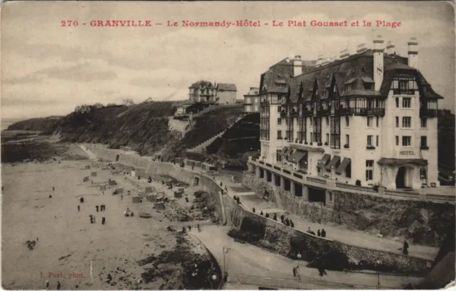 CPA GRANVILLE - Le Normandy Hotel Le Plat Gousset et la Plage (128420)
