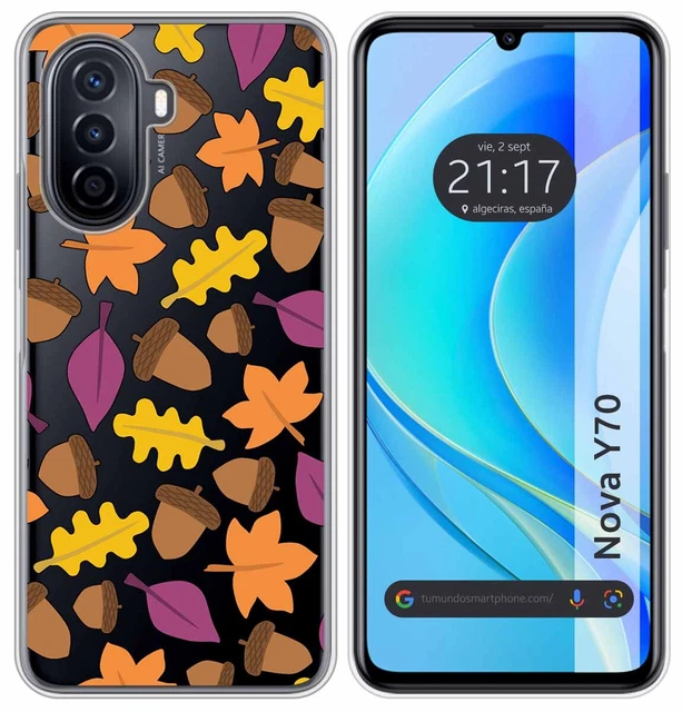 Coque Souple TPU Transparente Pour Huawei Nova 5T - Protection Renforcée Aux Coins, Finition Dégradé Violet/bleu