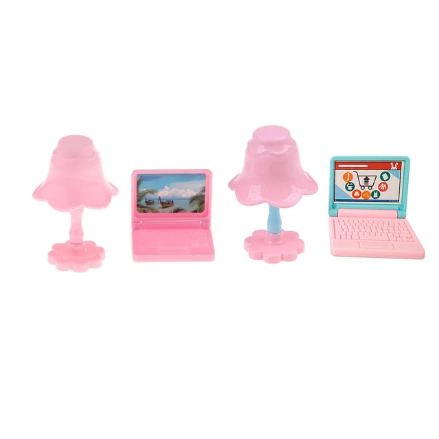 1/12 Dollhouse Mini Laptop Table Lamp Miniatures Model DIY Accessories