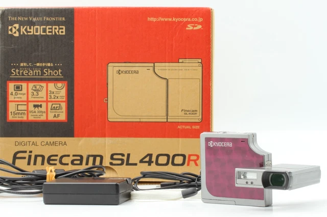 "NEAR MINT+++ w/ Box" Kyocera Finecam SL400R 4.0MP Digital Camera From JAPAN