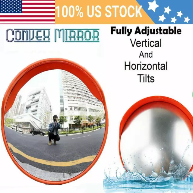 60cm Wide Angle Security Convex Mirror Road Round Traffic Driveway Safety Mirror