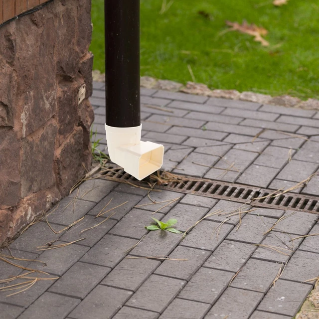 Coude à 90° En Aluminium Pour Descente Pluviale - Taille 60x80mm, Adaptateur Gouttière, Résistant à L'Oxydation