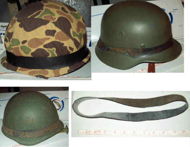 helmet rubber strap / camo / reenacting  army/ USMC / vietnam/ ww2 / camouflage