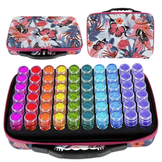 60Slots Diamond Painting Accessories Embroidery Storage Box Case-Nail Art Beads