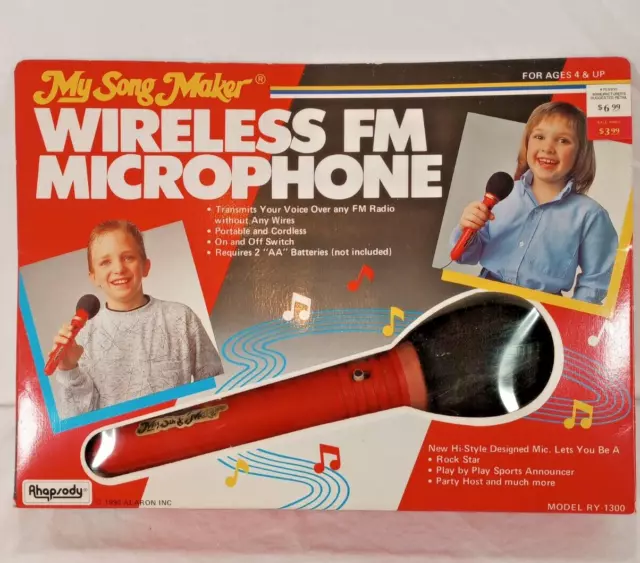 Vintage My Song Maker Wireless FM Microphone by Rhapsody