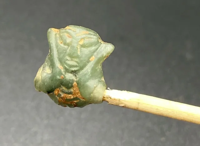 Ancient South East Asian Burmese Pagan Dynasty Antiquities Glass Amulet Old Bead 11