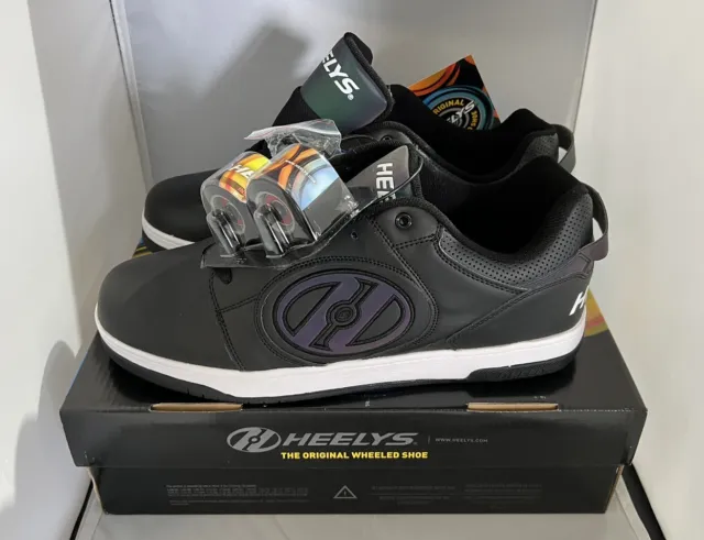 HEELYS Unisex Kids Voyager Reflective Wheeled Shoe Black Size 13 - New with Tags