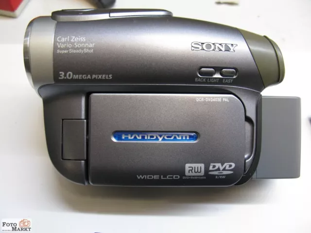 Sony DCR-DVD 403E Camcorder R/RW Carl Zeiss Vario Sonnar T 10x opt. Zoom