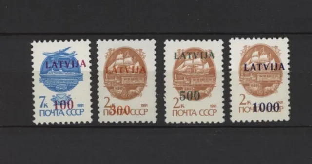 33794 LETTONIA MNH** 1991 Overprints 4v