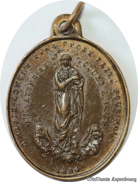 MÉDAILLE RELIGIEUSE, MARIE Conçue Sans Péché Avec Daye 1830 EUR 4,80