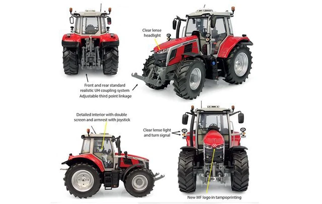 Universal Hobbies Tracteur Miniature Massey Ferguson 6S.180 Échelle 1/32 Tracteur Miniature 1/32 Universal Hobbies Tracteur Miniature Massey Ferguson 6S.180 Échelle 1/32 Tracteur Miniature 1/32