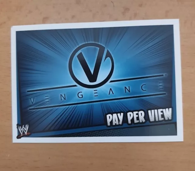 WWE Card 2011 Topps Slam Attax Rumble VENGEANCE Pay Per View Wrestling PPV Karte