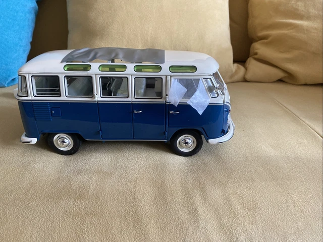 Miniature Volkswagen T1 Samba Ichiko 1/18 - Tôle Lithographiée - Vert - Occasion
