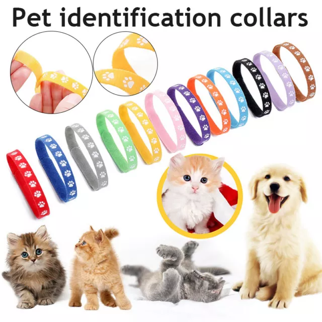 12 Uds Cadena De Identificación Para Mascotas 6 Tiras De Collar De < 3