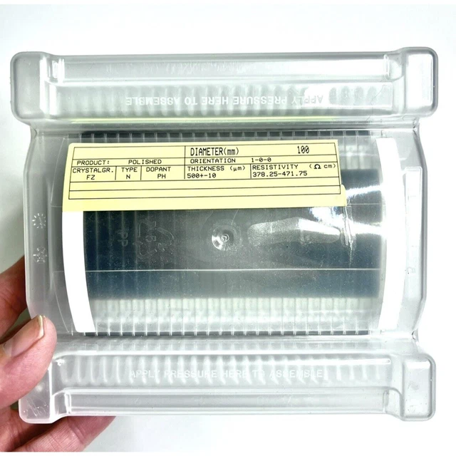 25(pcs) 100 mm polished Silicon Wafers - Type N , 378.25-471.75 ohm.cm