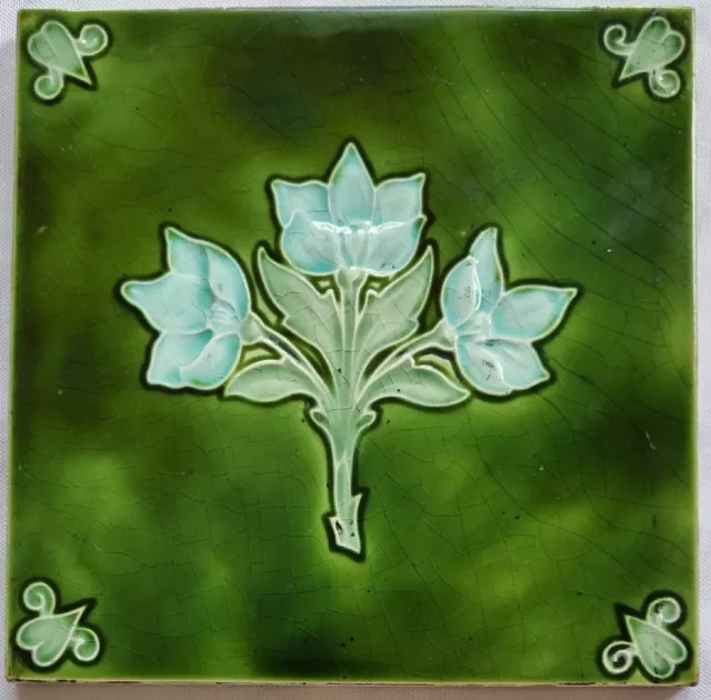 Art Nouveau Majolica Tile. Pilkington's .C1908