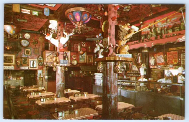 1950's TOMMY'S JOYNT CALIFORNIA CA DINING ROOM INTERIOR BEER HALL RESTAURANT