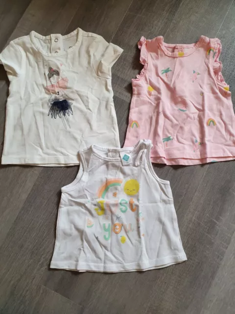 Lot de 3 t-shirts manches courtes bébé fille 3 mois neuf