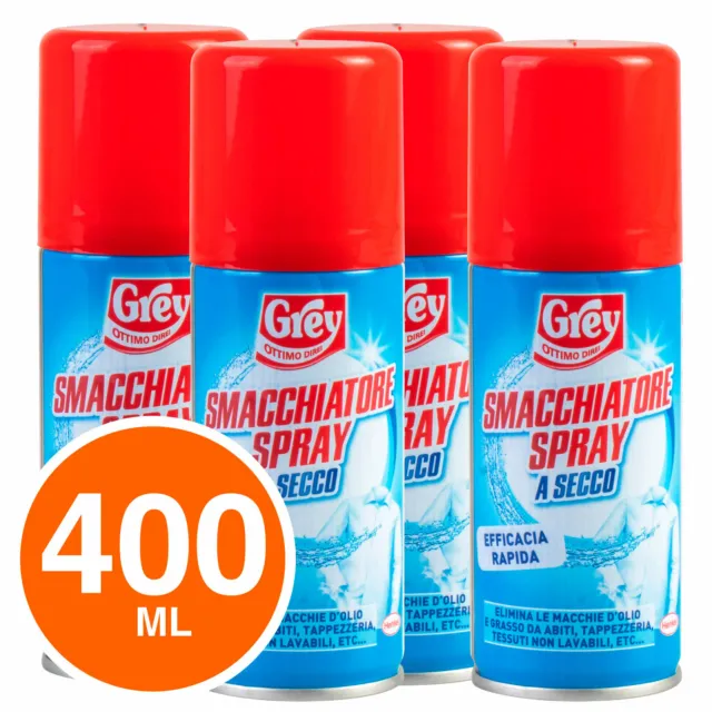 GREY ELIMINA MACCHIE Smacchiatore a Secco Rapido per Tessuti 4 Spray da 100  ml EUR 20,59 - PicClick IT