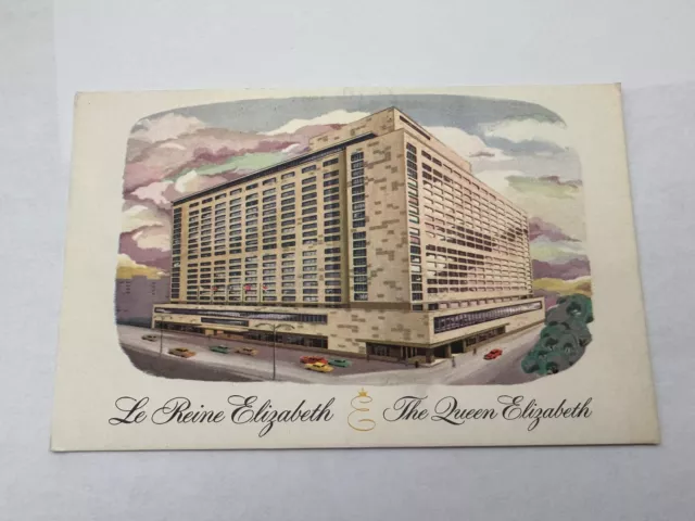 The Queen Elizabeth Hotel Montreal Quebec Advertising Postard