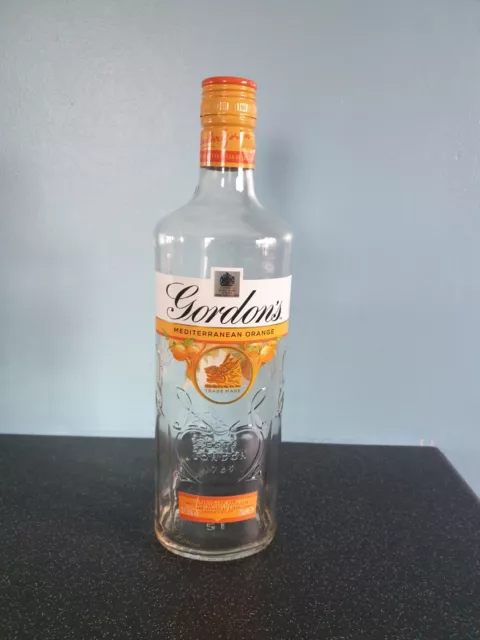 Empty Gordons Gin Mediterrian Orange Bottle 70cl